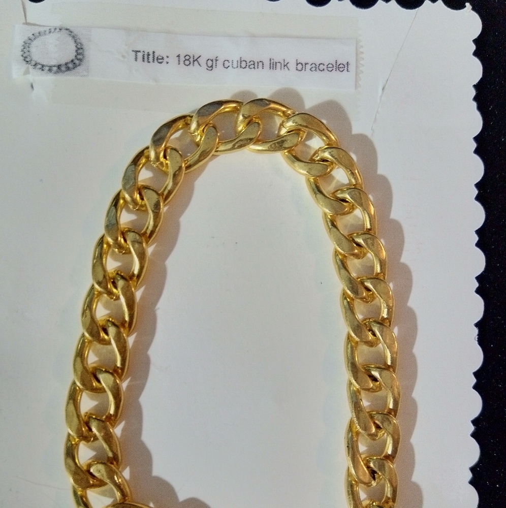 🆕18k gf Cuban link bracelet🌹
